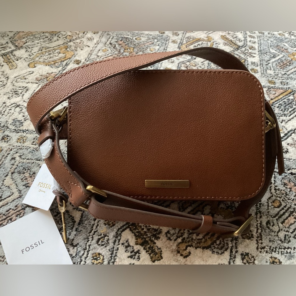 Fossil Leather Camera Bag